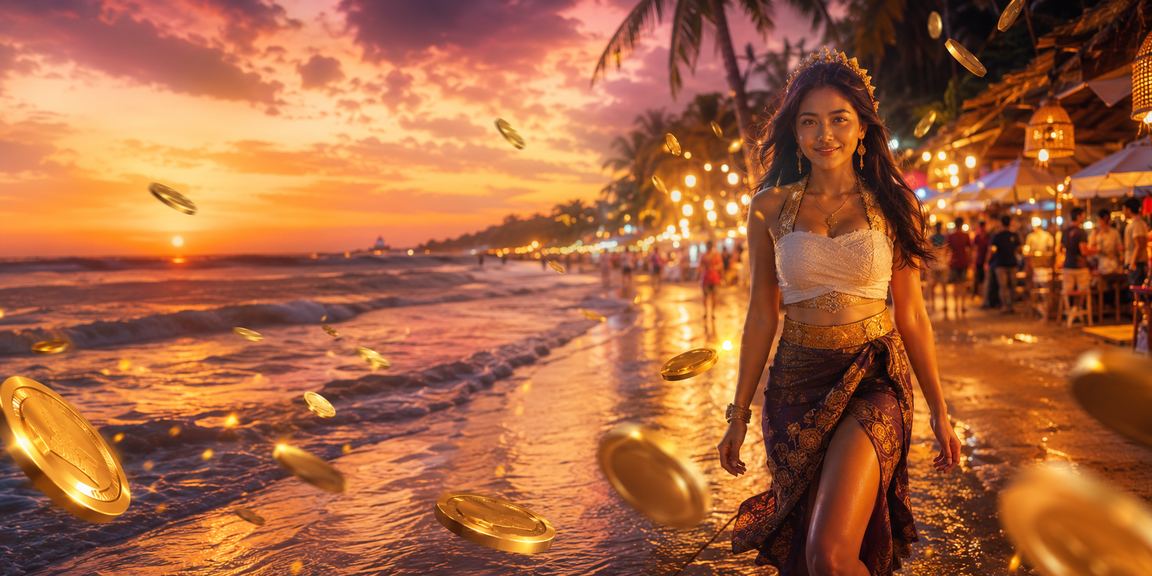 Suasana pasar malam yang ramai dengan aktivitas taruhan online dan hiburan digital