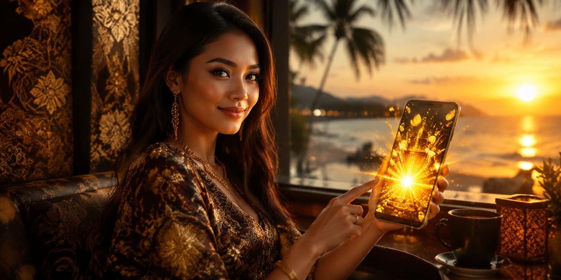 Pengguna mengakses layanan mobile casino sambil menikmati kopi di lingkungan santai